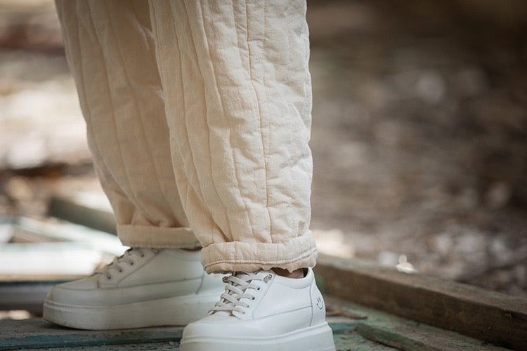 Tao Triple Tech™ • Zen Flow Winter Pants • Triple Layer Quilt • Thermal Qi Flow • Plant-Based Warmth • Ramie Cotton • Gender Neutral