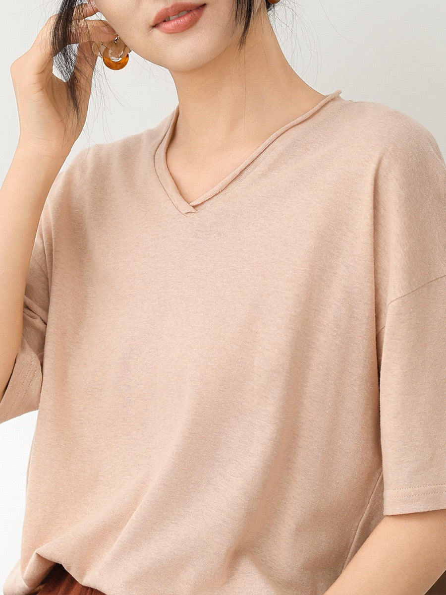 Tao One Tech™ • Business Qigong V-Neck T-Shirt • Hemp Cotton • Sizes M-XXL