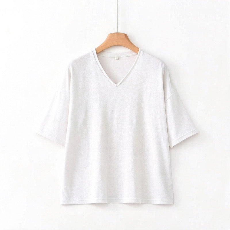 Tao One Tech™ • Business Qigong V-Neck T-Shirt • Hemp Cotton • Sizes M-XXL