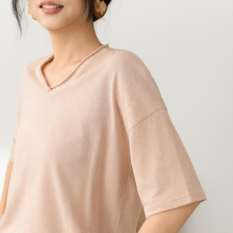 Tao One Tech™ • Business Qigong V-Neck T-Shirt • Hemp Cotton • Sizes M-XXL