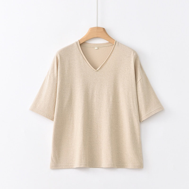 Tao One Tech™ • Business Qigong V-Neck T-Shirt • Hemp Cotton • Sizes M-XXL