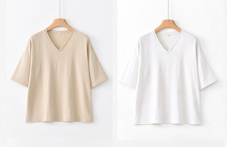 Tao One Tech™ • Business Qigong V-Neck T-Shirt • Hemp Cotton • Sizes M-XXL