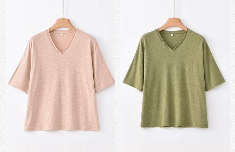 Tao One Tech™ • Business Qigong V-Neck T-Shirt • Hemp Cotton • Sizes M-XXL