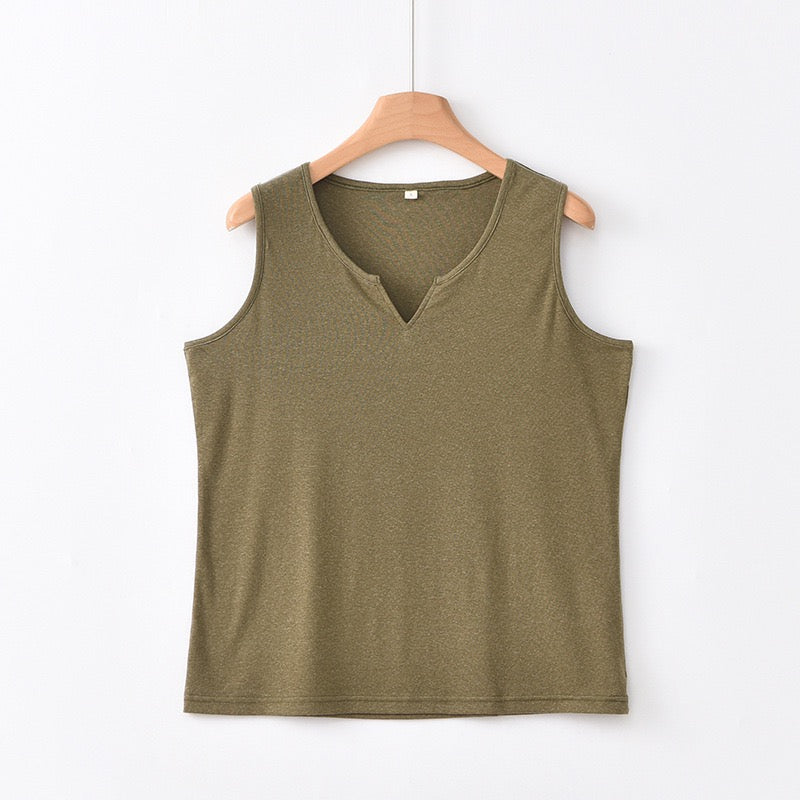 Tao One Tech™ • Business Qigong Tank Top • Knit Sleeveless Top • Tencel Lyocell Linen • Sizes M-XXL