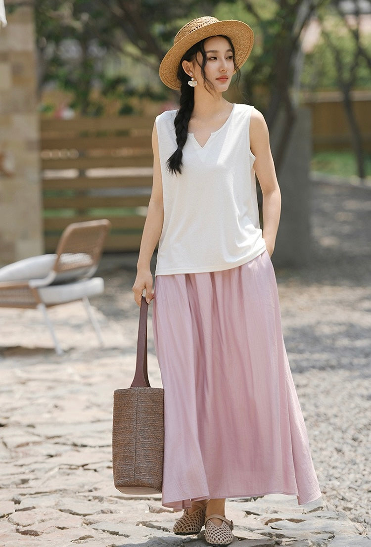 Tao One Tech™ • Business Qigong Tank Top • Knit Sleeveless Top • Tencel Lyocell Linen • Sizes M-XXL