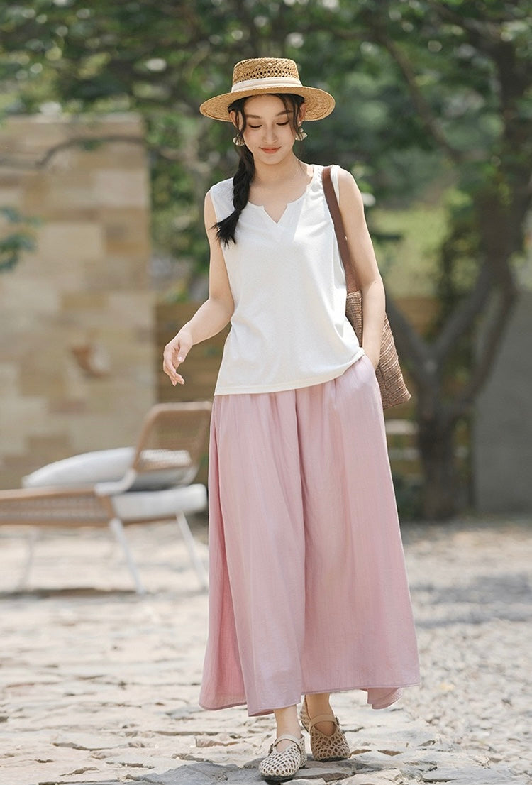 Tao One Tech™ • Business Qigong Tank Top • Knit Sleeveless Top • Tencel Lyocell Linen • Sizes M-XXL