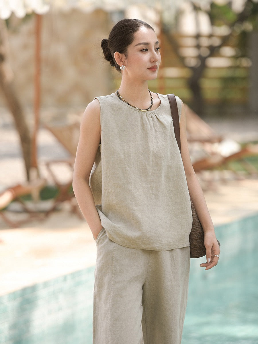 Tao One Tech™ • Business Qigong Tank Top • Sleeveless Top • Pure Hemp • Sizes M-XXL