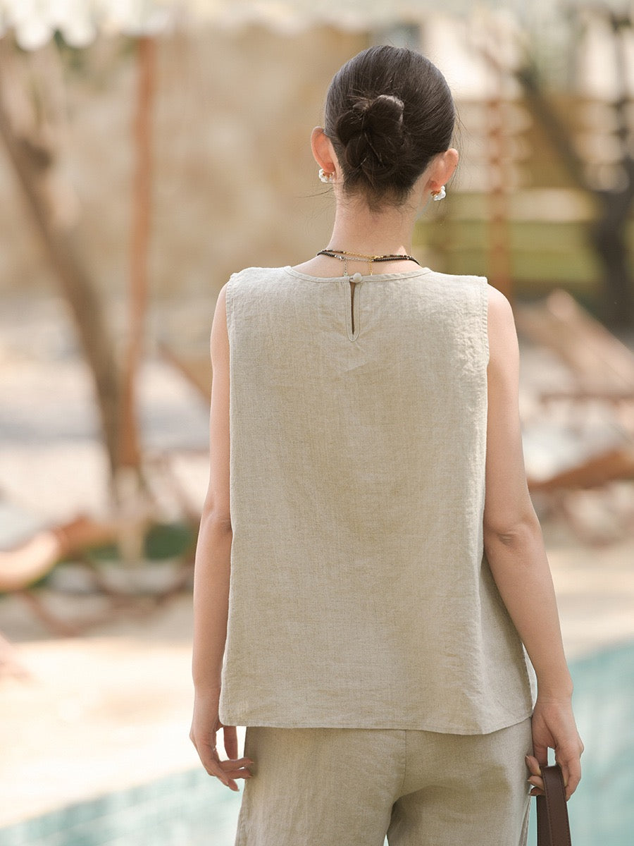 Tao One Tech™ • Business Qigong Tank Top • Sleeveless Top • Pure Hemp • Sizes M-XXL