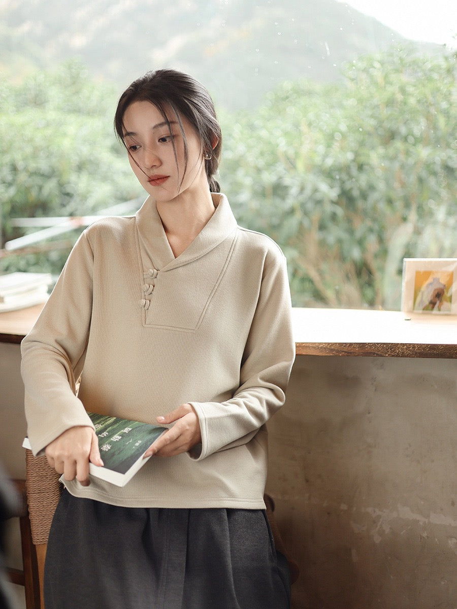 Tao One Tech™ • Cozy Elegance Knit Sweater • Tencel Modal Warm Ginger • Static-Free, Itch-Free • Lightweight Thermal Qi