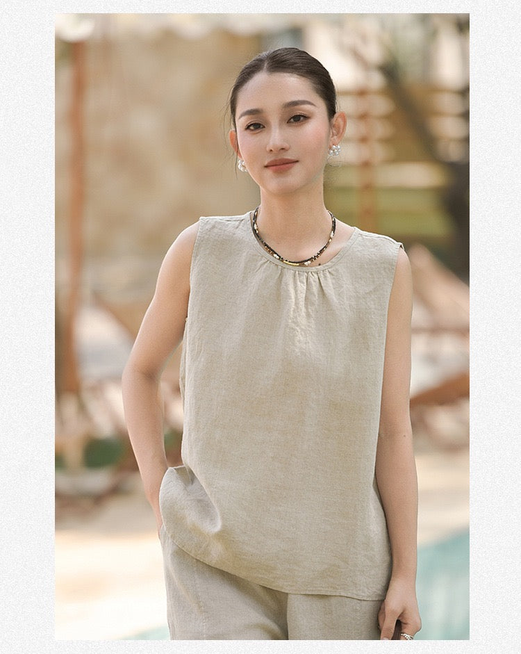 Tao One Tech™ • Business Qigong Tank Top • Sleeveless Top • Pure Hemp • Sizes M-XXL