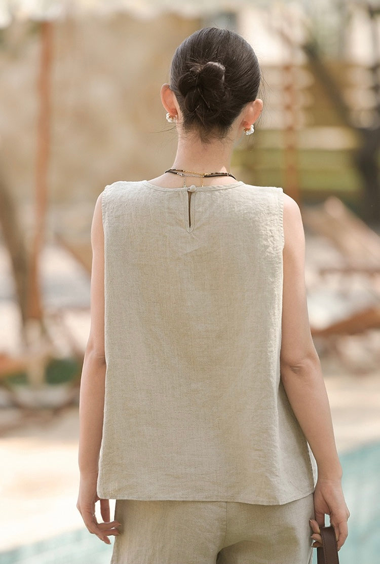 Tao One Tech™ • Business Qigong Tank Top • Sleeveless Top • Pure Hemp • Sizes M-XXL