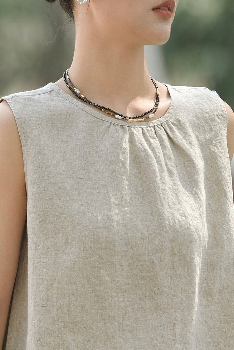 Tao One Tech™ • Business Qigong Tank Top • Sleeveless Top • Pure Hemp • Sizes M-XXL