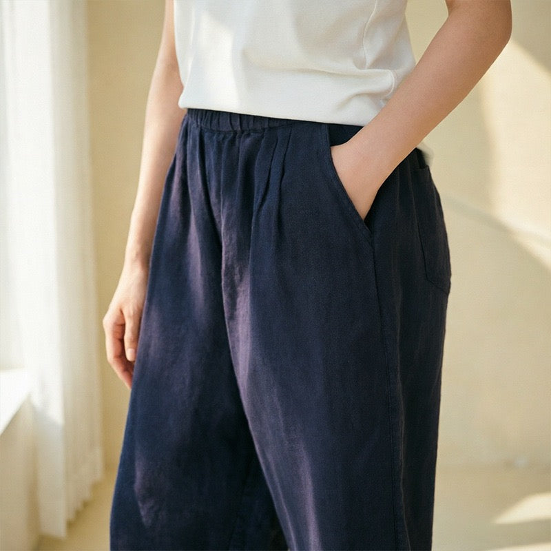 Tao One Tech™ • Business Qigong Shorts • Five-Quarter Shorts • High Waist • Tech Pockets • Pure Hemp • Sizes M-XXL