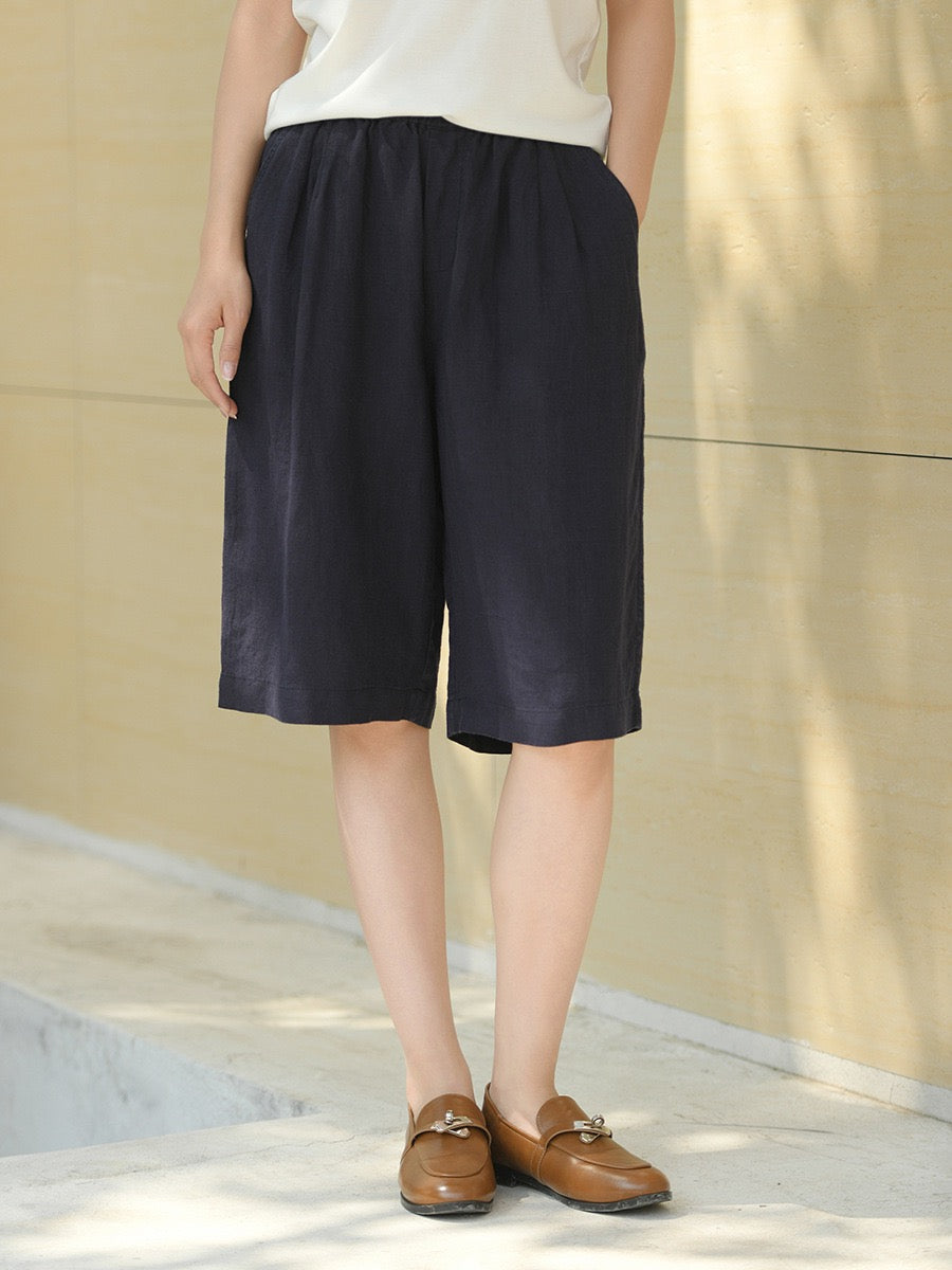 Tao One Tech™ • Business Qigong Shorts • Five-Quarter Shorts • High Waist • Tech Pockets • Pure Hemp • Sizes M-XXL