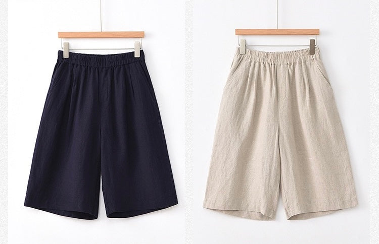 Tao One Tech™ • Business Qigong Shorts • Five-Quarter Shorts • High Waist • Tech Pockets • Pure Hemp • Sizes M-XXL