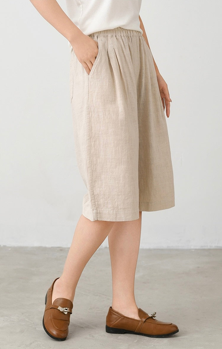 Tao One Tech™ • Business Qigong Shorts • Five-Quarter Shorts • High Waist • Tech Pockets • Pure Hemp • Sizes M-XXL