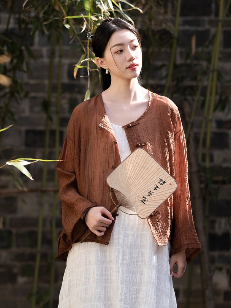 Tao One Tech™ • Tao Fairy Sunscreen Cardigan • Kimono • Hanfu • Air Conditioning Shirt • Butterfly Bat Wing Sleeves • Cooling • Sheer • Translucent • Regenerated Cellulose Fibre