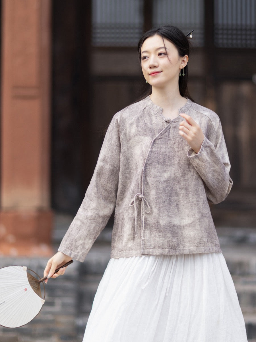 Tao One Tech™ • Qigong Kimono Cardigan • Hanfu • Long-Sleeves • Sunscreen Layer • Ramie Cotton