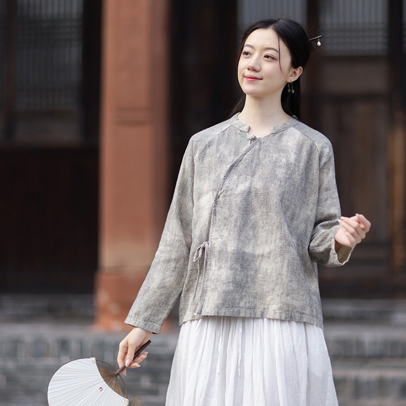 Tao One Tech™ • Qigong Kimono Cardigan • Hanfu • Long-Sleeves • Sunscreen Layer • Ramie Cotton
