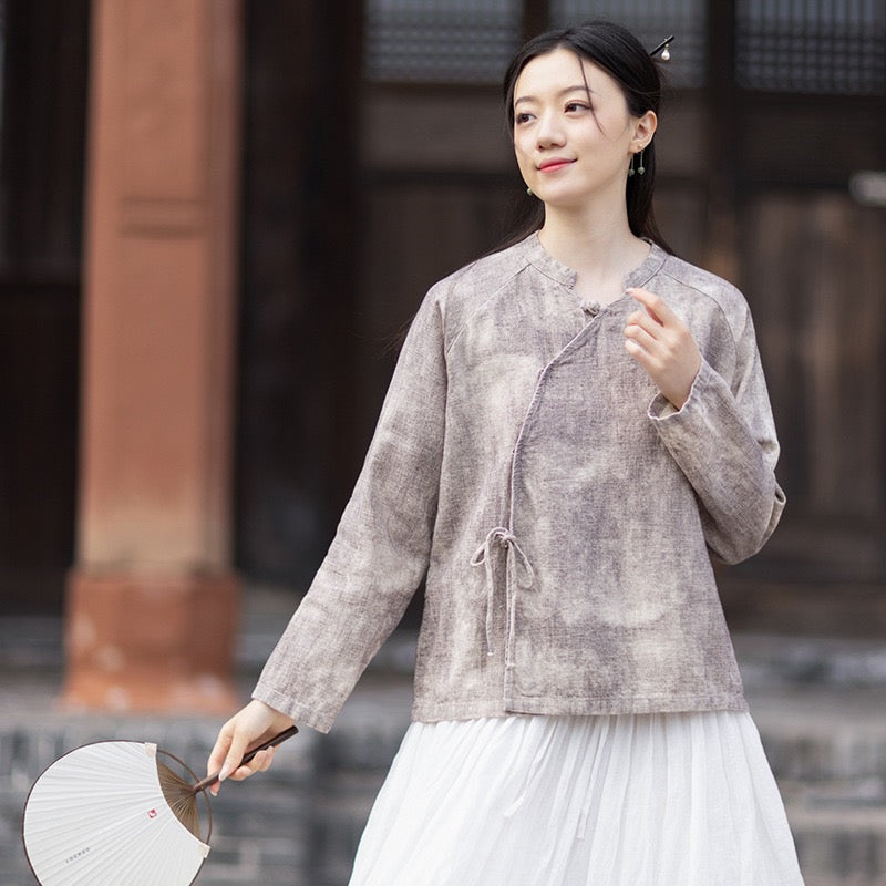 Tao One Tech™ • Qigong Kimono Cardigan • Hanfu • Long-Sleeves • Sunscreen Layer • Ramie Cotton