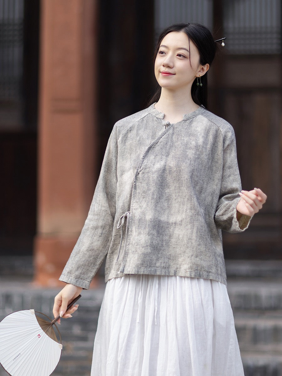Tao One Tech™ • Qigong Kimono Cardigan • Hanfu • Long-Sleeves • Sunscreen Layer • Ramie Cotton