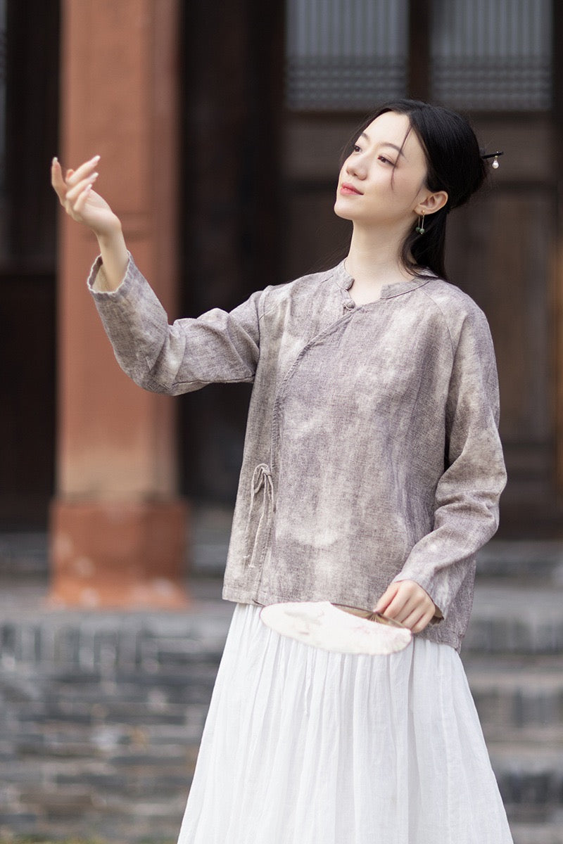 Tao One Tech™ • Qigong Kimono Cardigan • Hanfu • Long-Sleeves • Sunscreen Layer • Ramie Cotton