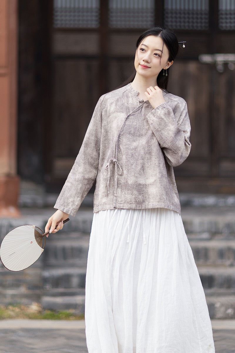 Tao One Tech™ • Qigong Kimono Cardigan • Hanfu • Long-Sleeves • Sunscreen Layer • Ramie Cotton