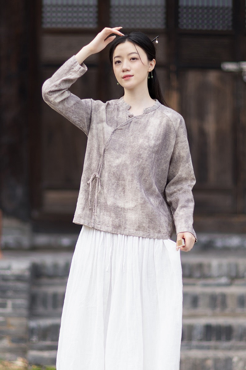 Tao One Tech™ • Qigong Kimono Cardigan • Hanfu • Long-Sleeves • Sunscreen Layer • Ramie Cotton