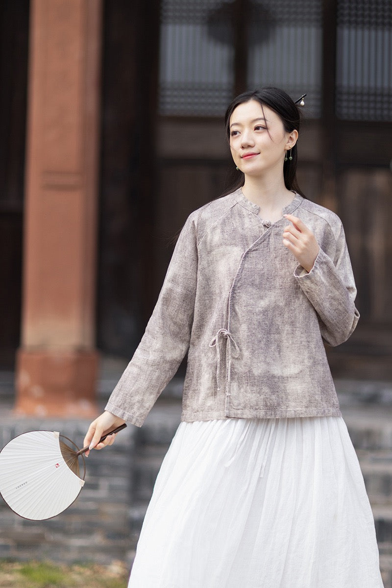 Tao One Tech™ • Qigong Kimono Cardigan • Hanfu • Long-Sleeves • Sunscreen Layer • Ramie Cotton