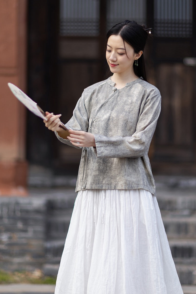 Tao One Tech™ • Qigong Kimono Cardigan • Hanfu • Long-Sleeves • Sunscreen Layer • Ramie Cotton