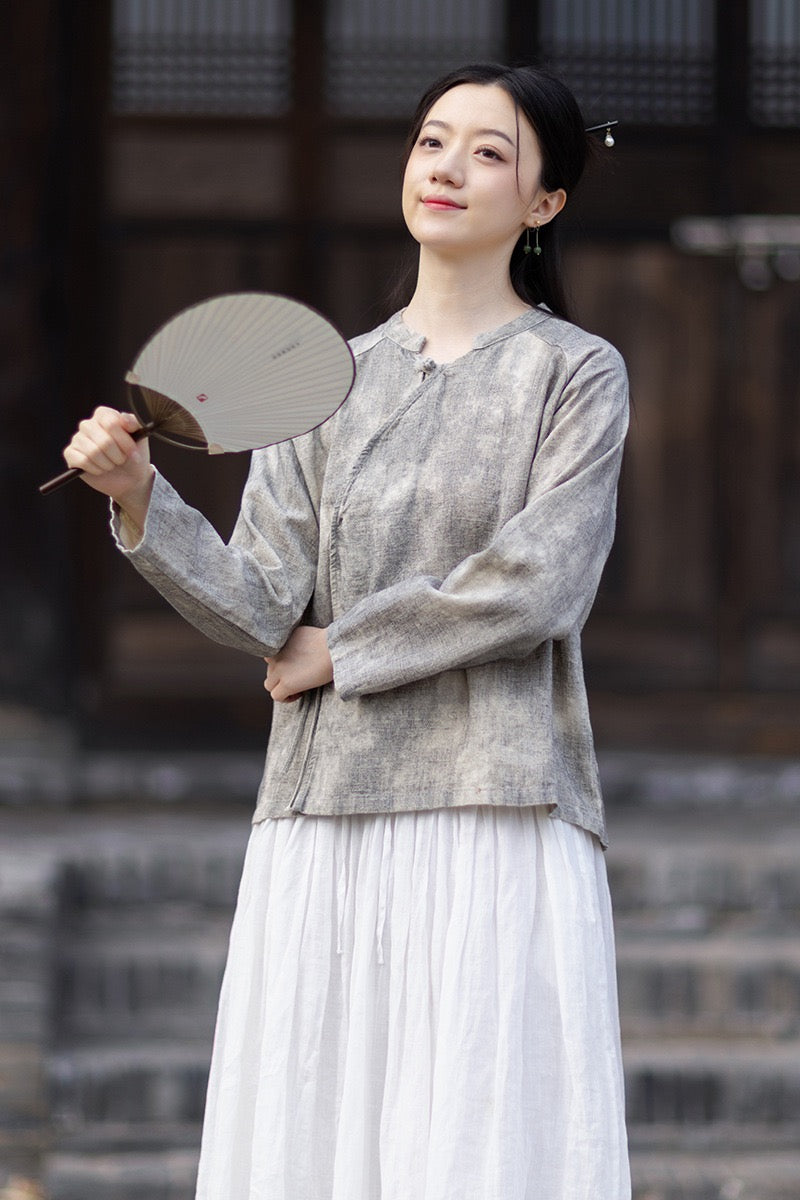 Tao One Tech™ • Qigong Kimono Cardigan • Hanfu • Long-Sleeves • Sunscreen Layer • Ramie Cotton