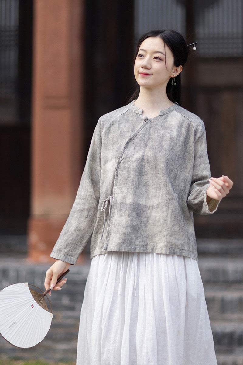 Tao One Tech™ • Qigong Kimono Cardigan • Hanfu • Long-Sleeves • Sunscreen Layer • Ramie Cotton