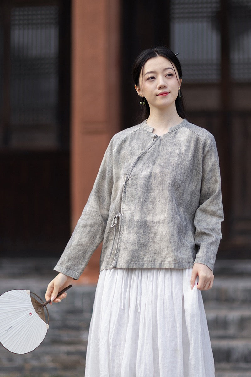 Tao One Tech™ • Qigong Kimono Cardigan • Hanfu • Long-Sleeves • Sunscreen Layer • Ramie Cotton
