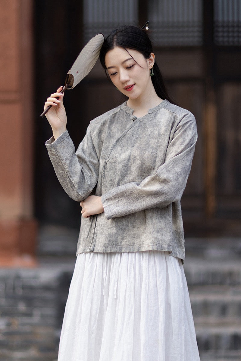 Tao One Tech™ • Qigong Kimono Cardigan • Hanfu • Long-Sleeves • Sunscreen Layer • Ramie Cotton