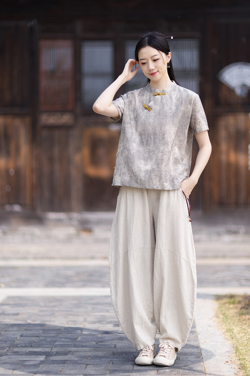 Tao One Tech™ • Qigong Tea Shirt • T-Shirt • Ramie Cotton