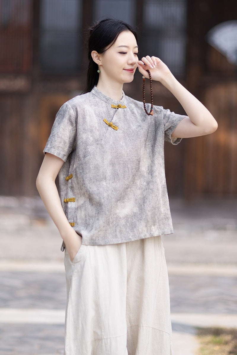 Tao One Tech™ • Qigong Tea Shirt • T-Shirt • Ramie Cotton
