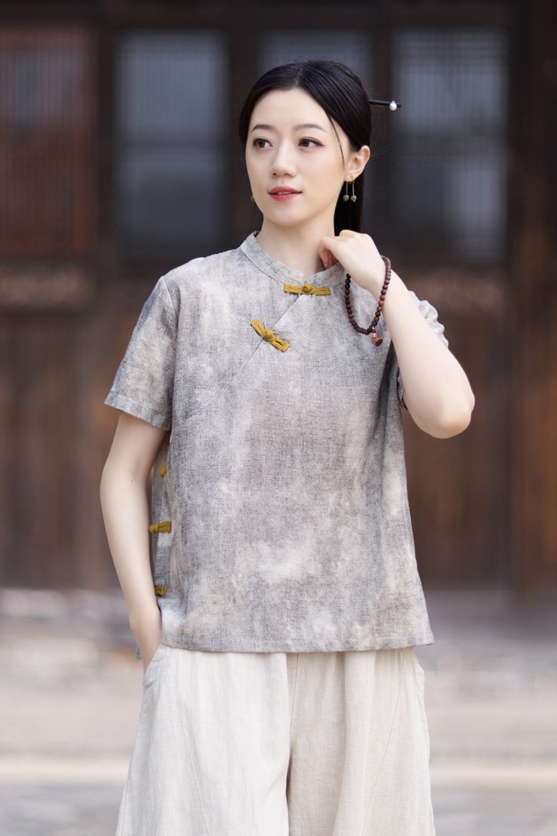 Tao One Tech™ • Qigong Tea Shirt • T-Shirt • Ramie Cotton