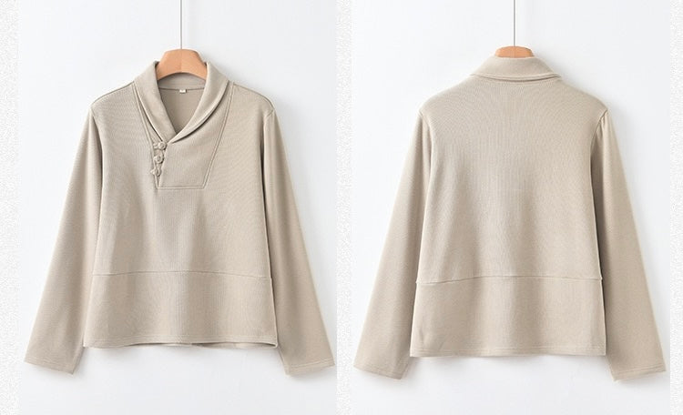 Tao One Tech™ • Cozy Elegance Knit Sweater • Tencel Modal Warm Ginger • Static-Free, Itch-Free • Lightweight Thermal Qi