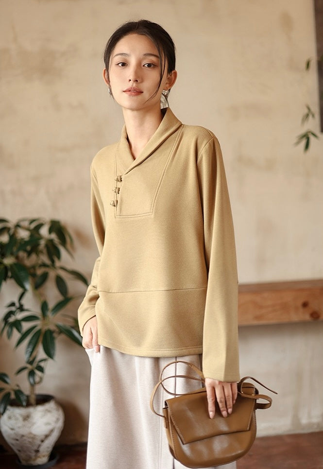 Tao One Tech™ • Cozy Elegance Knit Sweater • Tencel Modal Warm Ginger • Static-Free, Itch-Free • Lightweight Thermal Qi