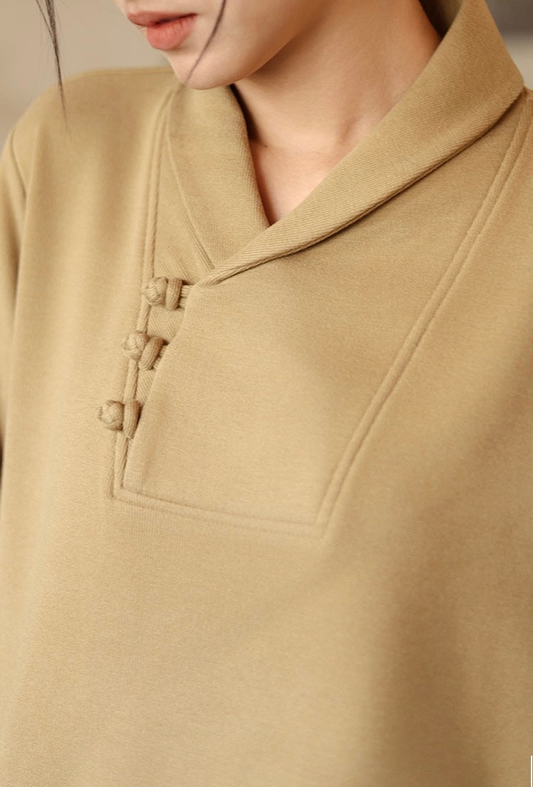 Tao One Tech™ • Cozy Elegance Knit Sweater • Tencel Modal Warm Ginger • Static-Free, Itch-Free • Lightweight Thermal Qi