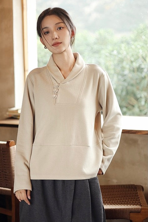 Tao One Tech™ • Cozy Elegance Knit Sweater • Tencel Modal Warm Ginger • Static-Free, Itch-Free • Lightweight Thermal Qi