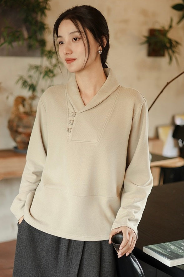 Tao One Tech™ • Cozy Elegance Knit Sweater • Tencel Modal Warm Ginger • Static-Free, Itch-Free • Lightweight Thermal Qi