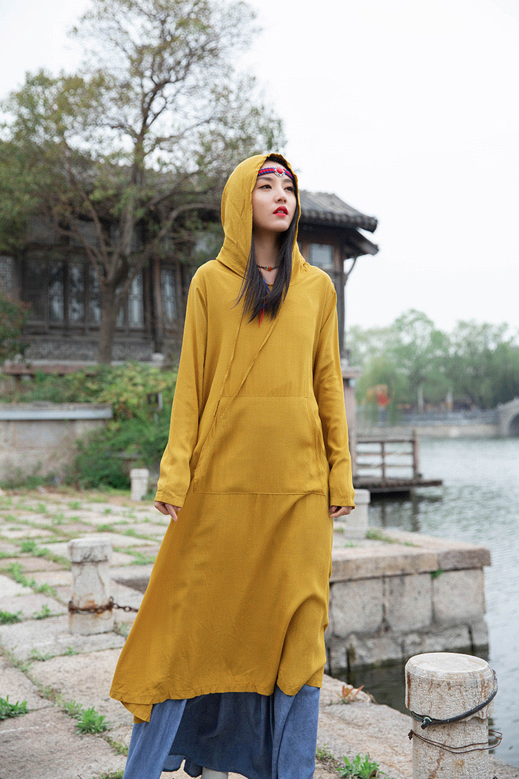 The Dao 道 of Zen Long Sweatshirt • Flowy Qi, Breathable, Cooling, Sweat Wicking • Sunscreen Layer • Sun Hood