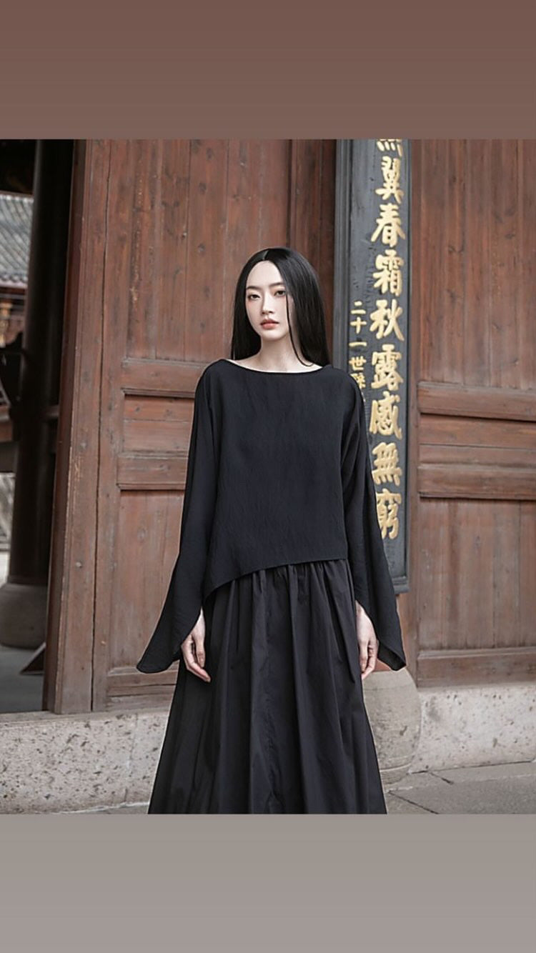 The Dao 道 of Zen Water Sleeves Top • Long-Sleeves • Tencel Lyocell