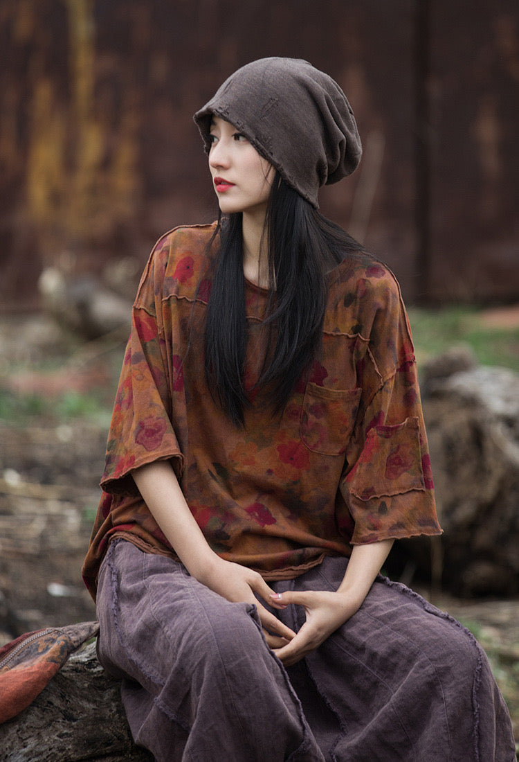 The Dao 道 of Zen Floral Art Top • Short-Sleeves