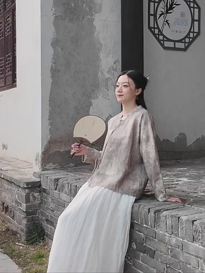 Tao One Tech™ • Qigong Kimono Cardigan • Hanfu • Long-Sleeves • Sunscreen Layer • Ramie Cotton