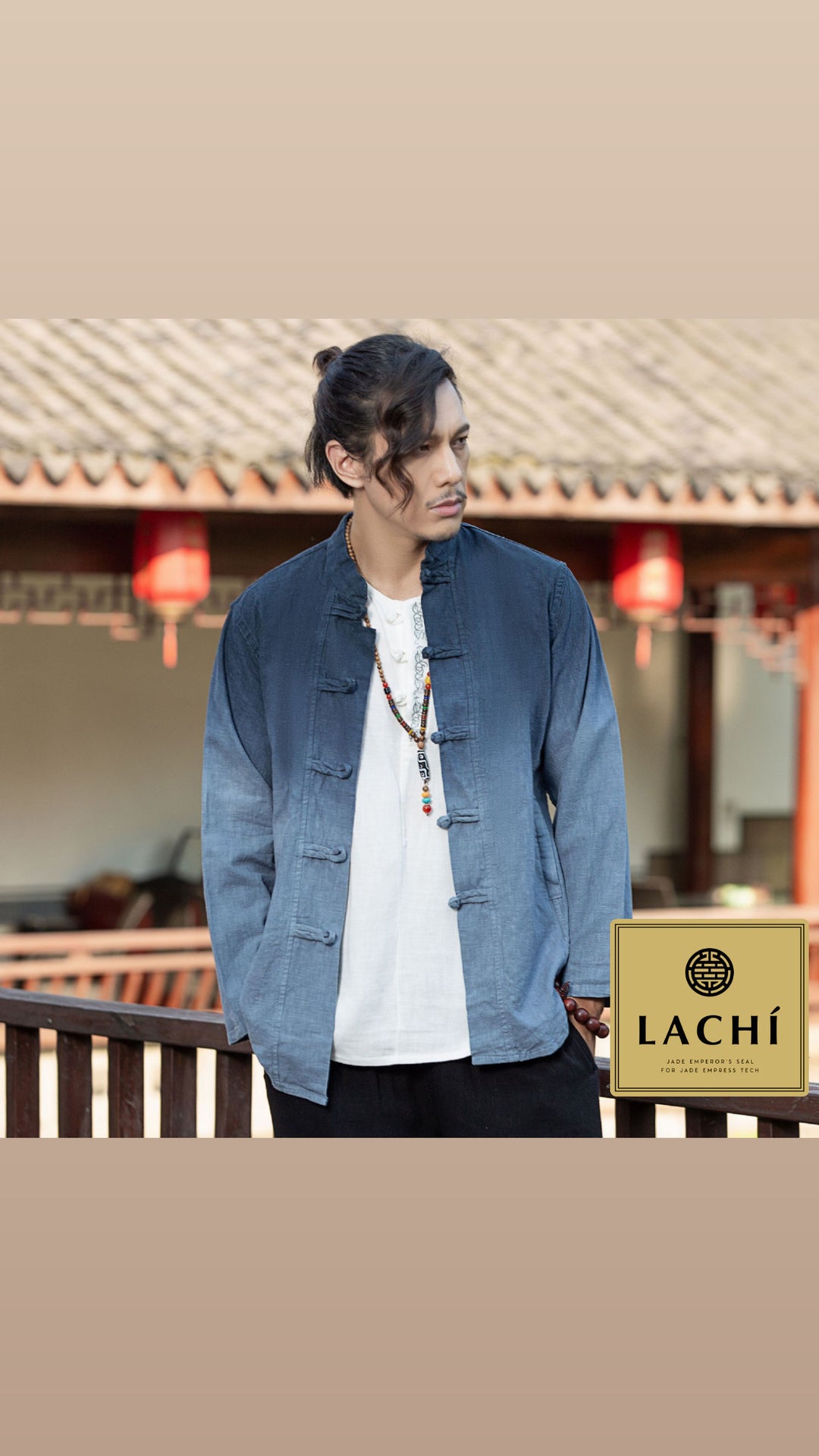 The Dao 道 of Zen Emperor's Gradient Blue Qigong Top &amp; Jacket • Traspirante • Gender Neutral
