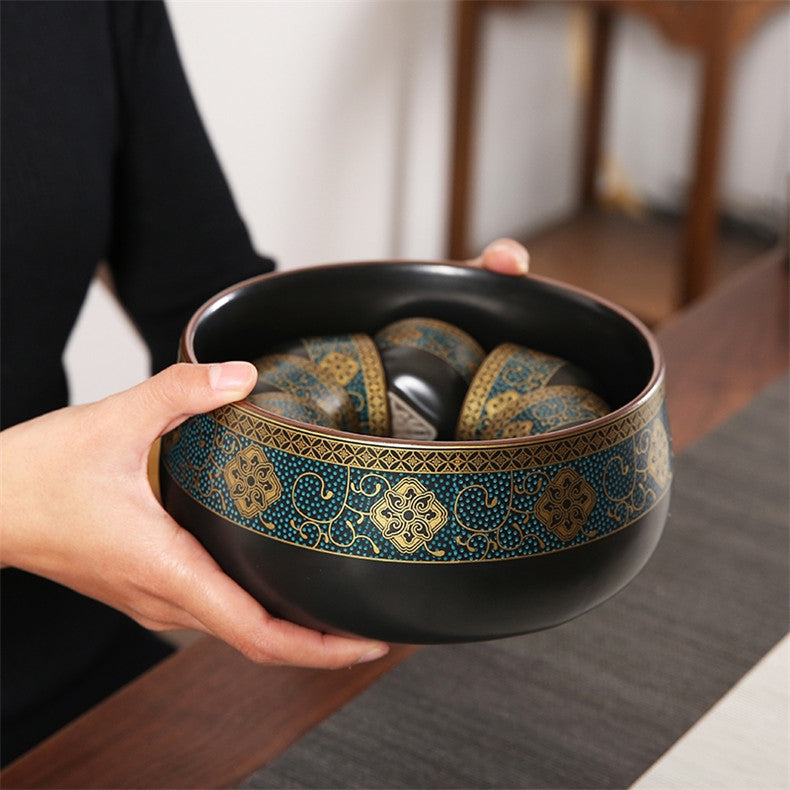 Pot de lavage de thé Ancient Rhyme + porte-encens et pot de riz (multifonctionnel)