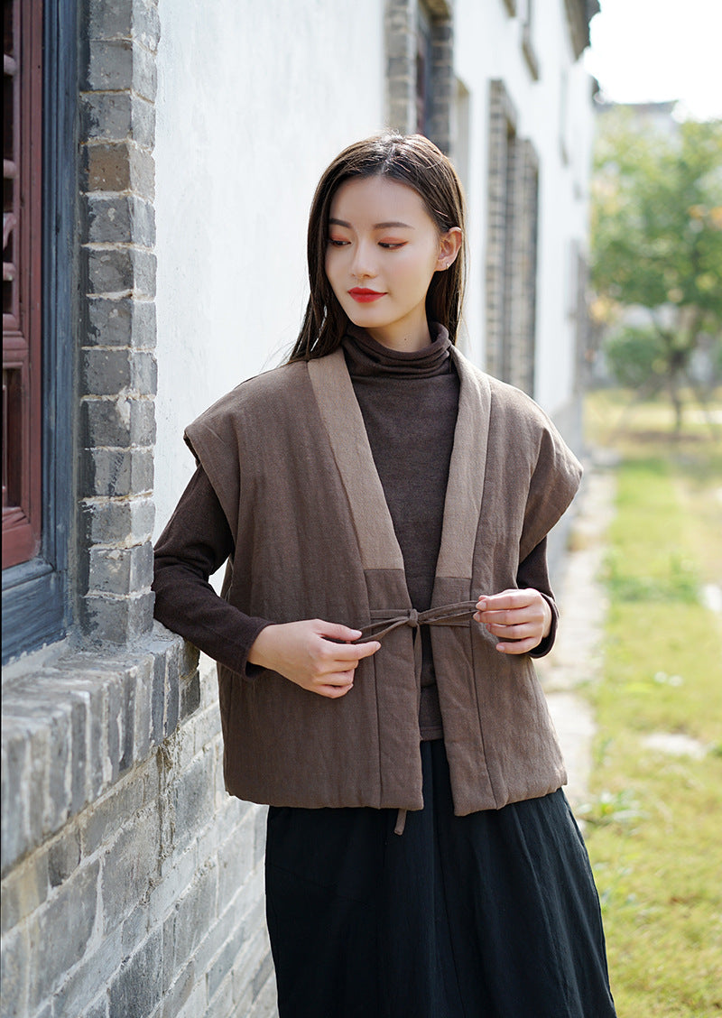 The Đạo 道 of Outdoor Tea Flow • Kimono Vest (Warm Quilting Integration)