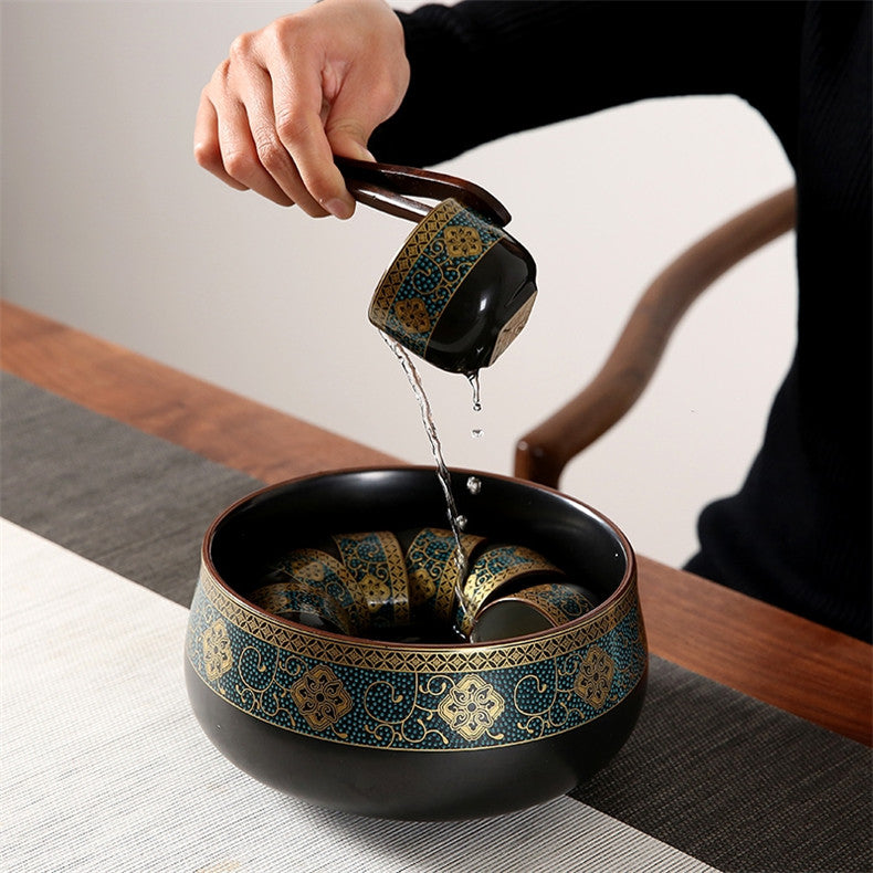 Pot de lavage de thé Ancient Rhyme + porte-encens et pot de riz (multifonctionnel)